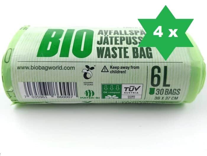 BIOBAG composteerbare en afbreekbare vuilniszakken (6L)